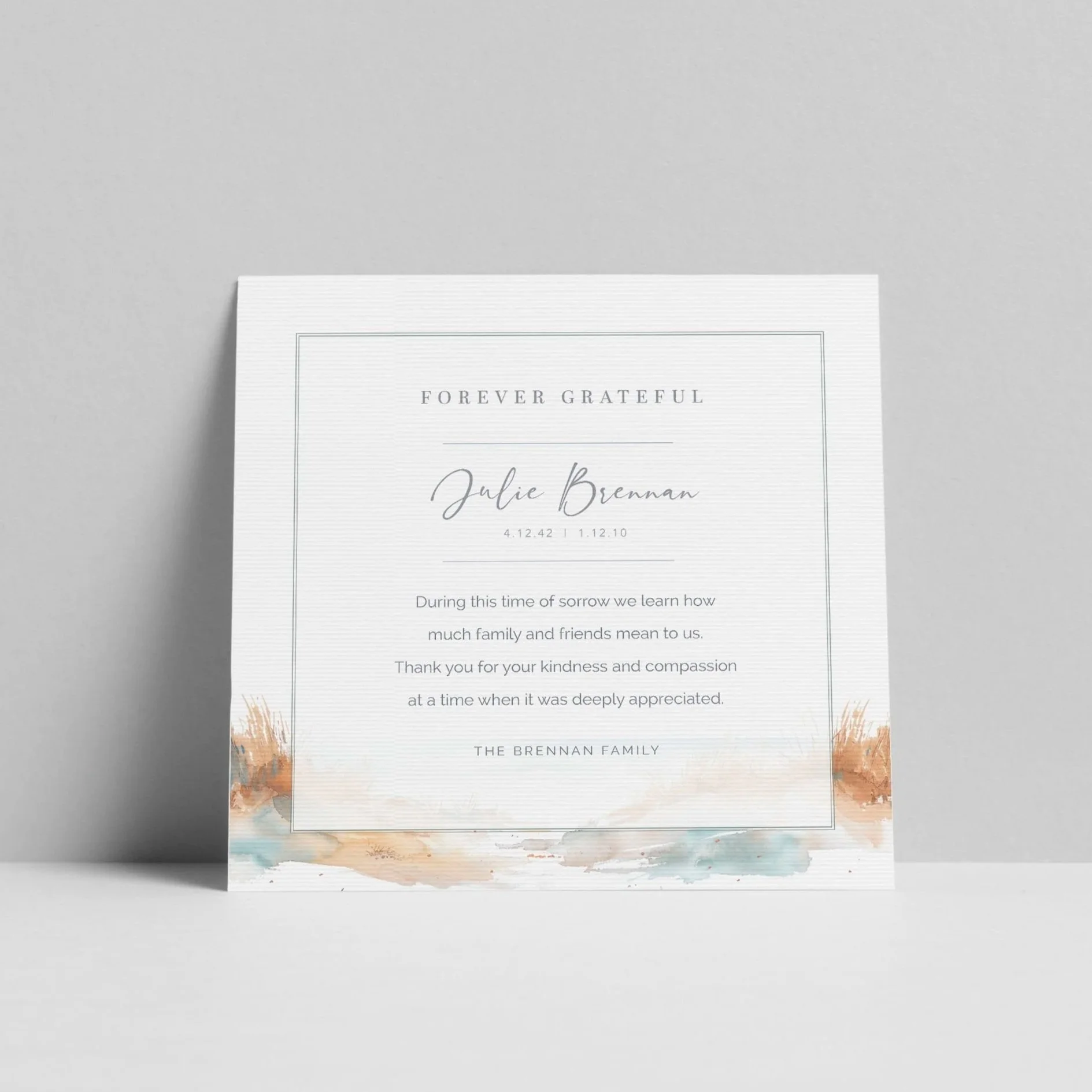 Sand Dunes Thank You Card