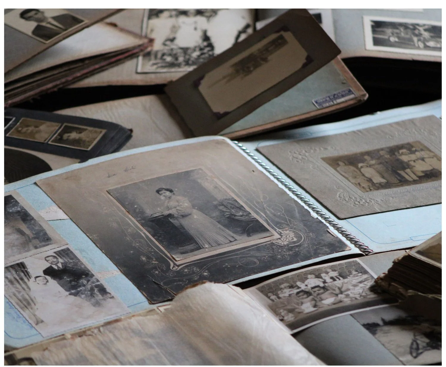 Old Black and White Photos in an album - Photo Restoration