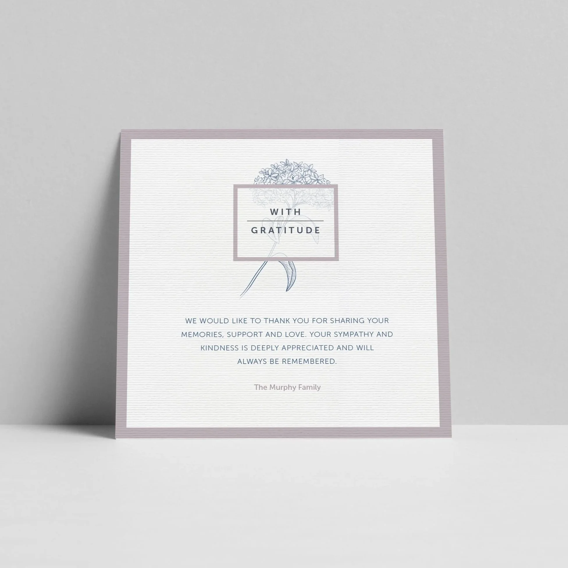 Hydrangea Thank You Card