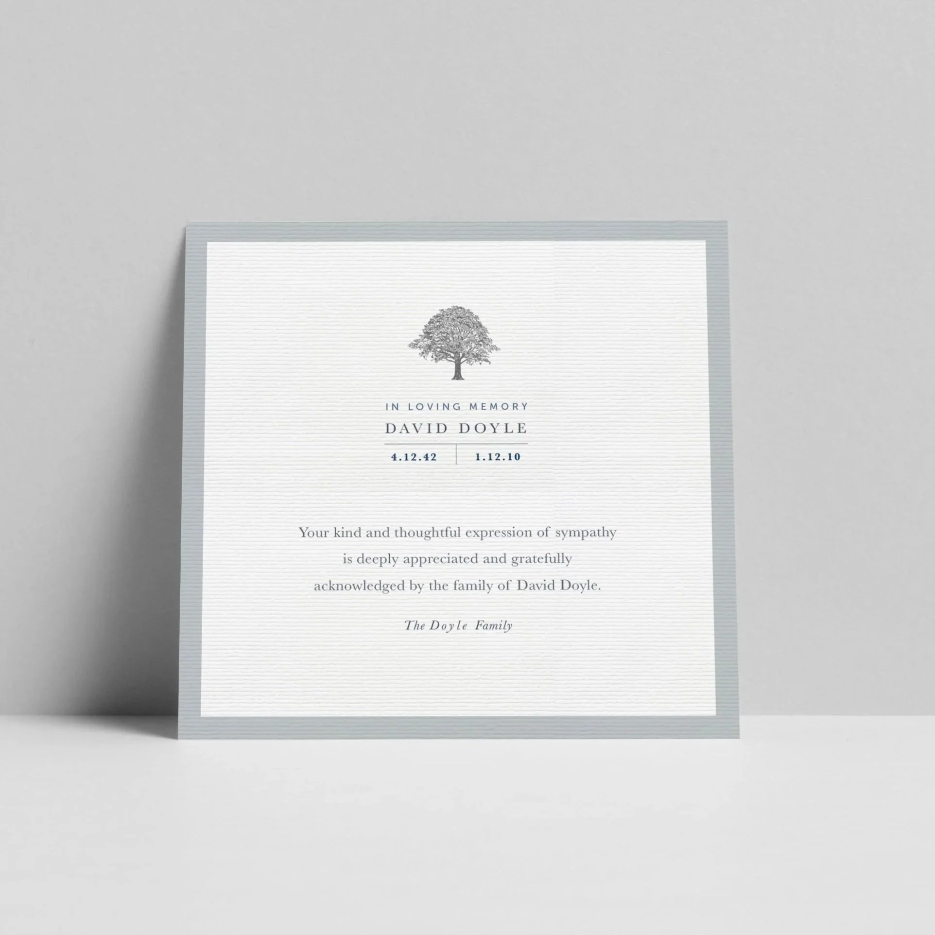 Tree Design Thank You Card