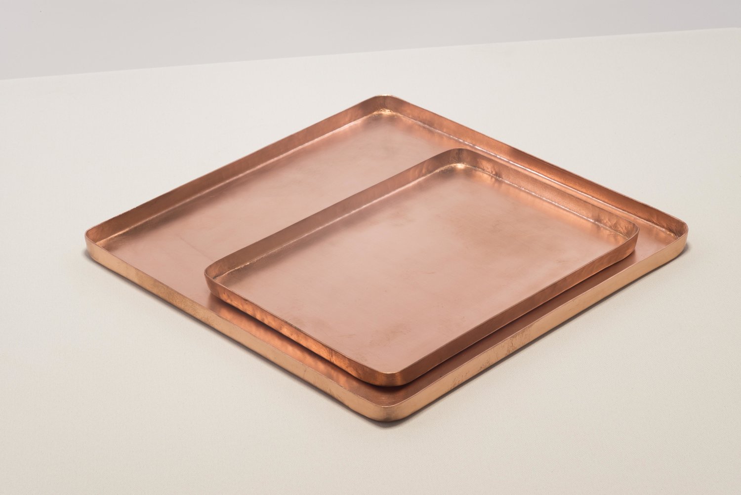 NOOSHE JAAN Engraved Square Small Trays for Individual Tea