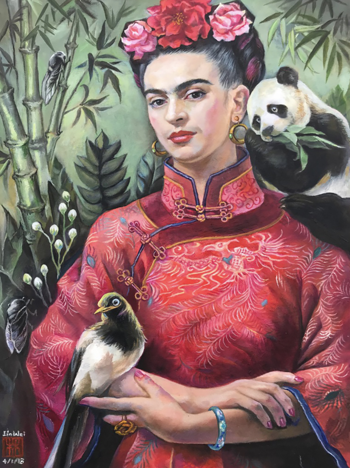 Lin Wei, Welcoming Frida to My Imagination, 2018