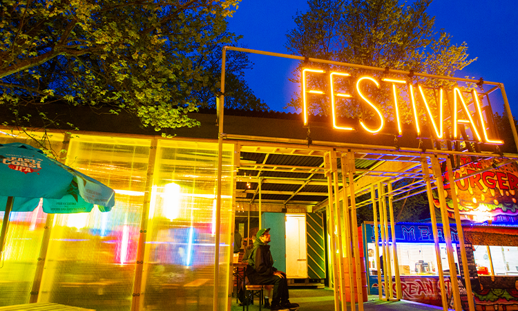 Festival Bar with Neon Sign