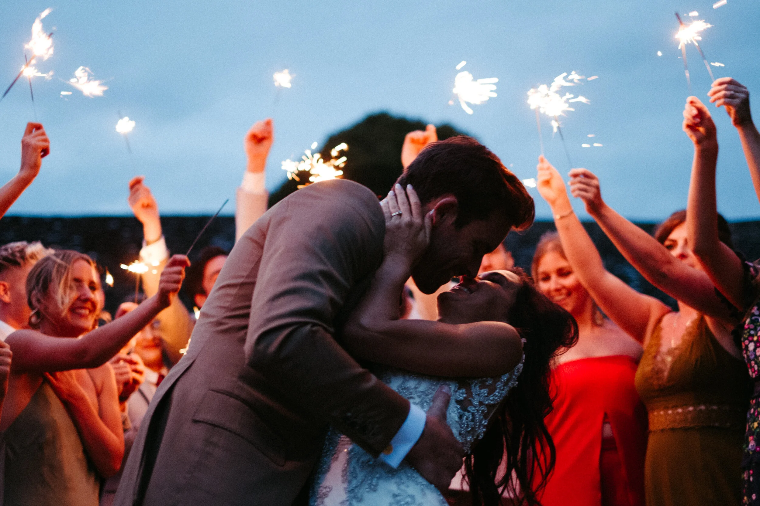 Romantic UK Sparkler Wedding