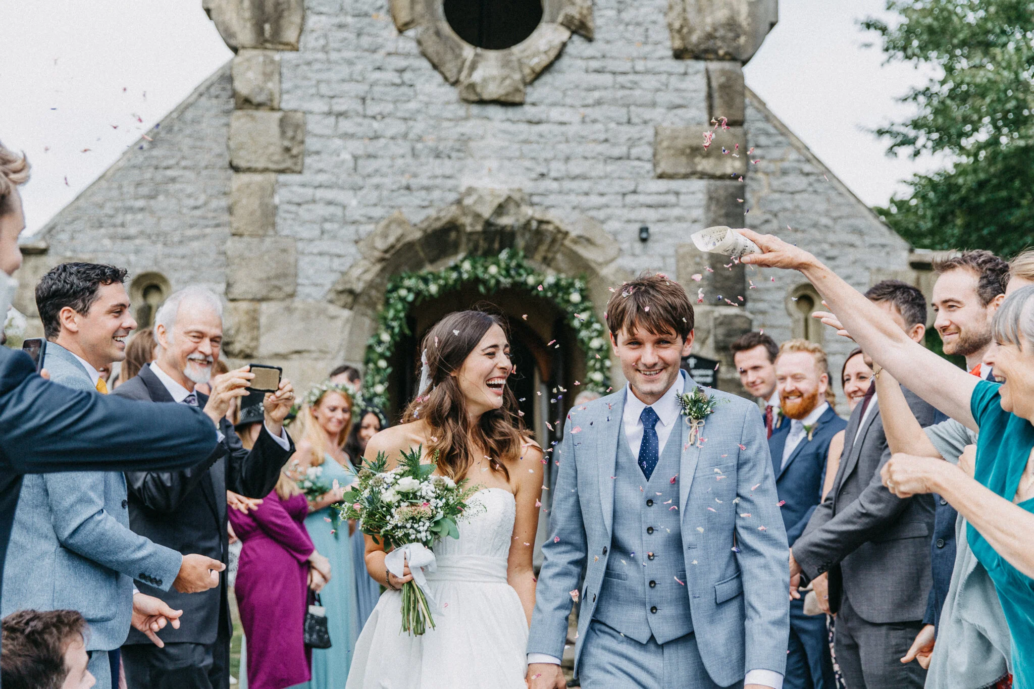 Monsal Head Peak District Wedding Confetti Toss
