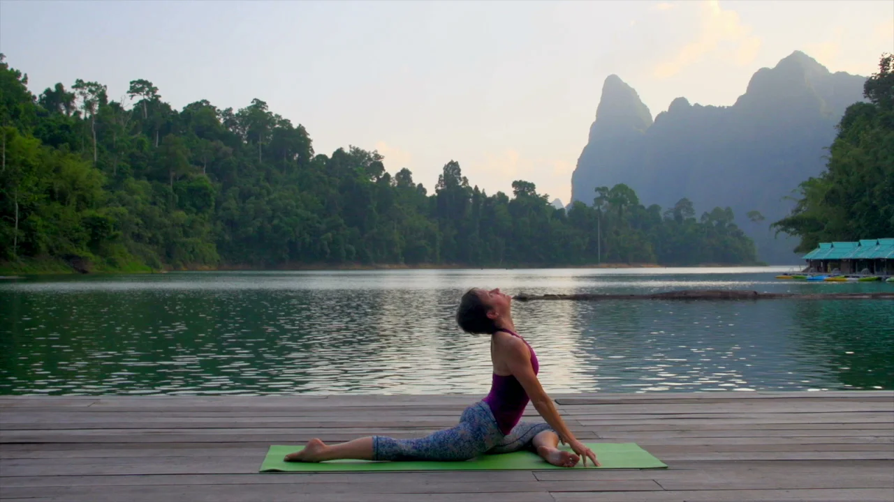 SPRING ASANA - PIGEON POSE by Leigh Evans