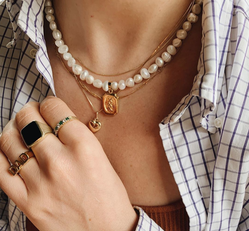 Lena with custom XXX tribute necklace