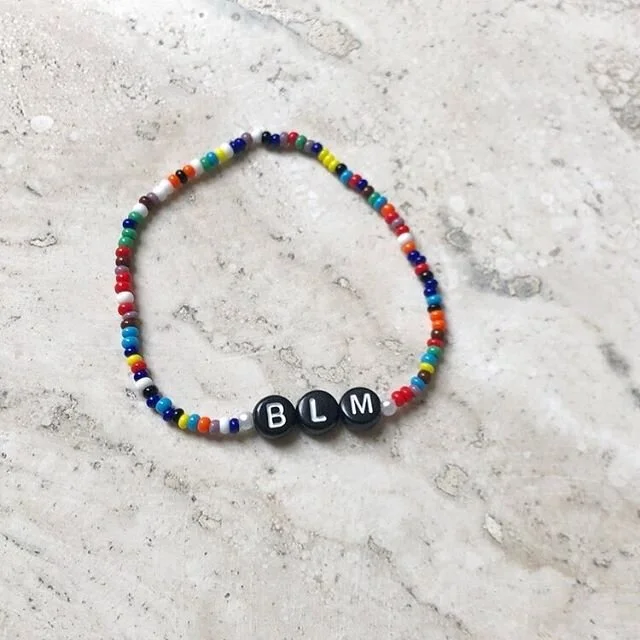 Now available on my webshop! The Elena Corolina &ldquo;BLM&rdquo; bracelet, supporting #blacklivesmatter movement and 50% of the profits goes to @the_blackarchives ✊🏿✊🏾✊🏽✊🏼✊🏻#elenacorolina #itsalifestyle #blacklivesmatter #antiracism #pocbusines