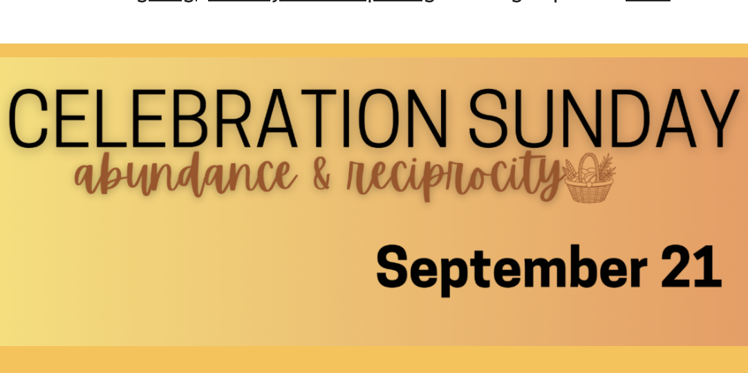 Celebration Sunday!