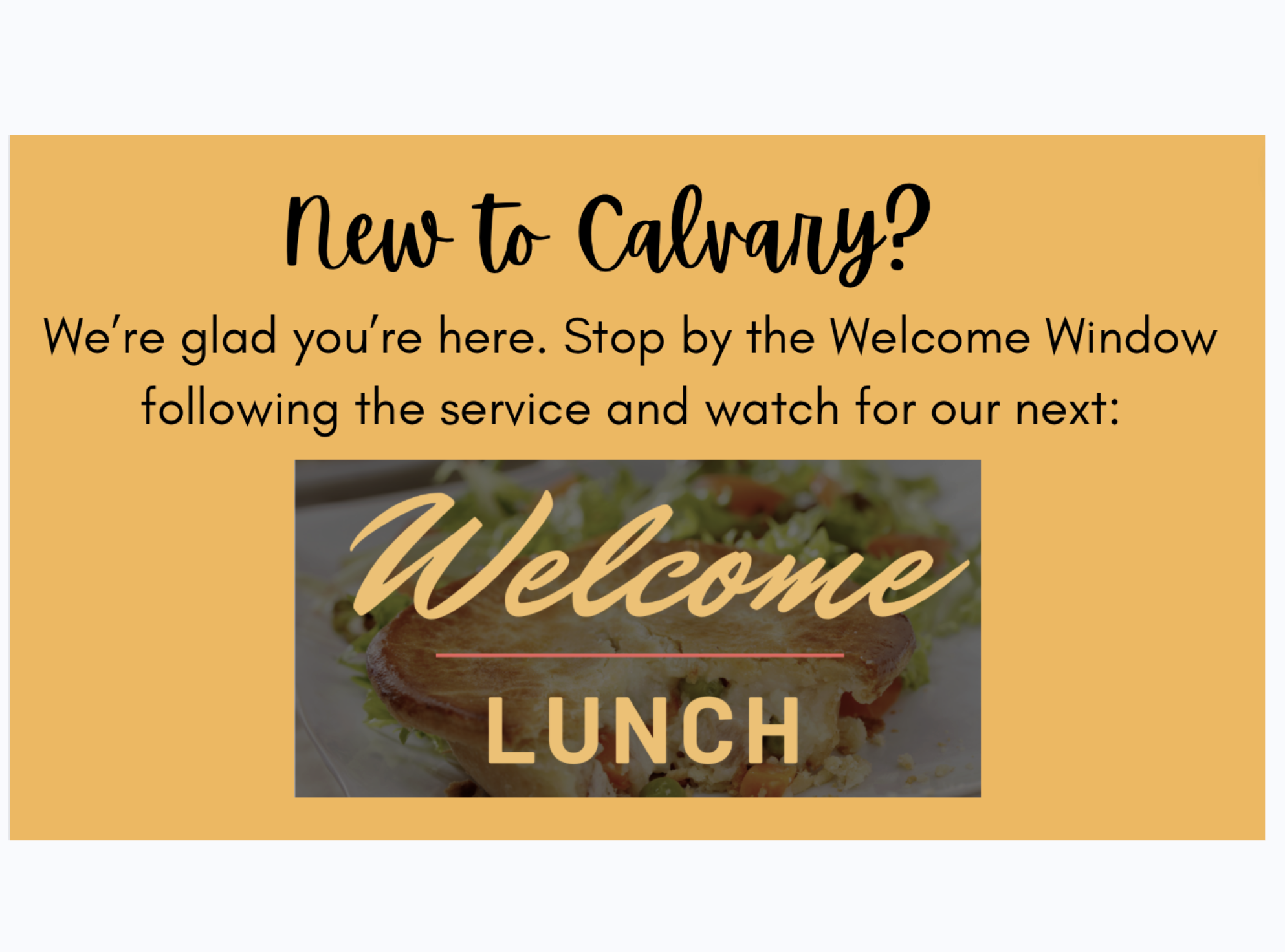 Welcome Lunch For Newcomers