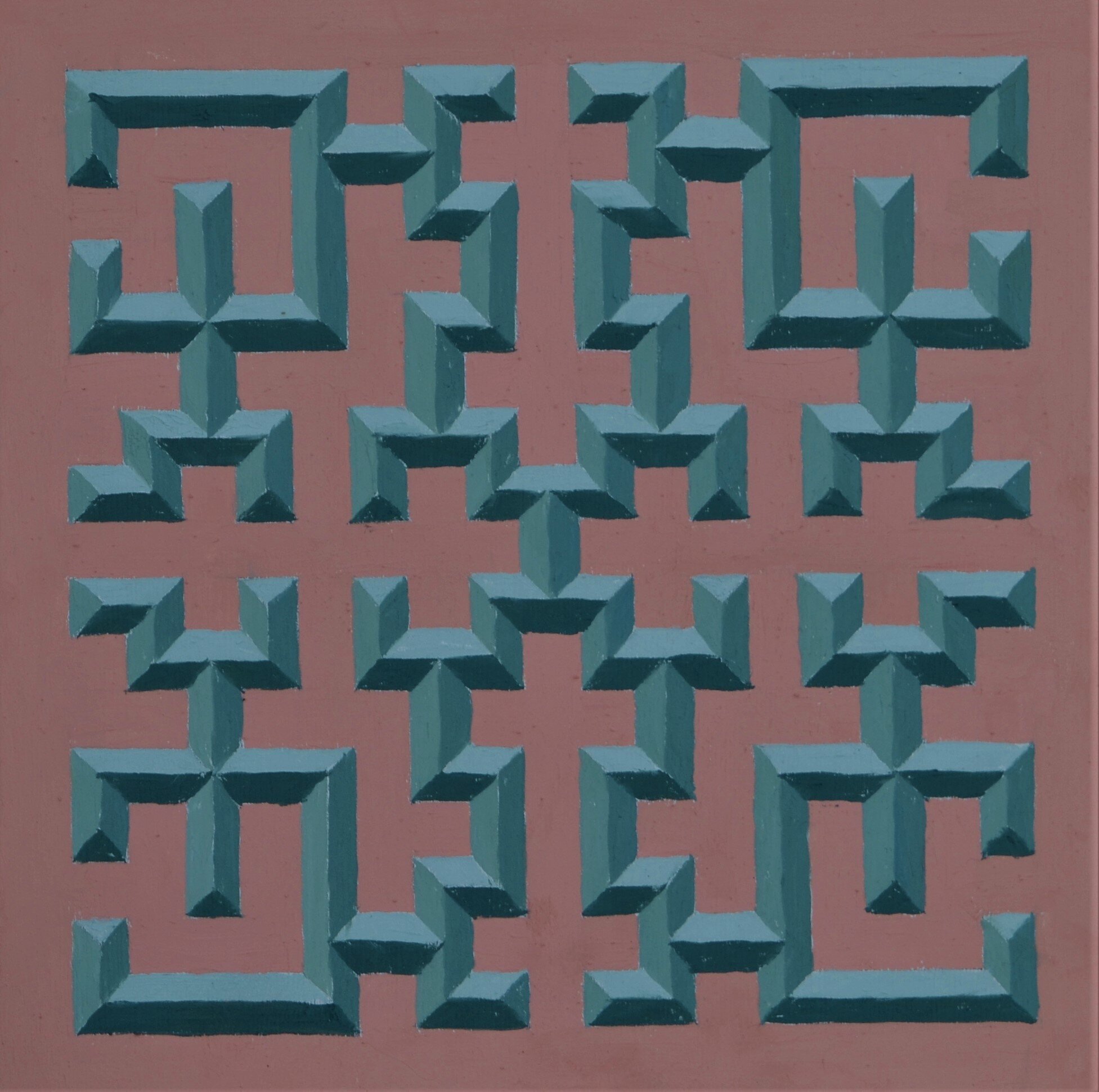 Dimensional Maze in Pink and Blue