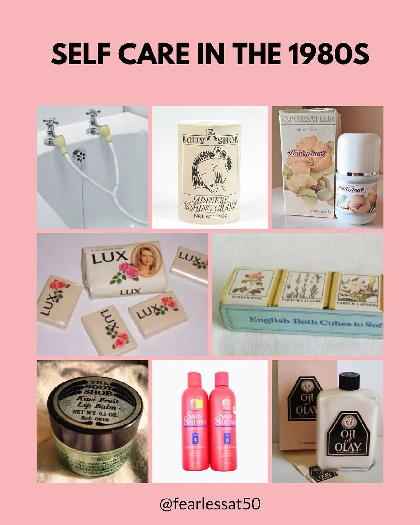 Self-care in the 1980s. Which do you miss? What have I missed out?

#1980s #nostalgia #nostalgic #midlifewomen #over50women #genxwomen