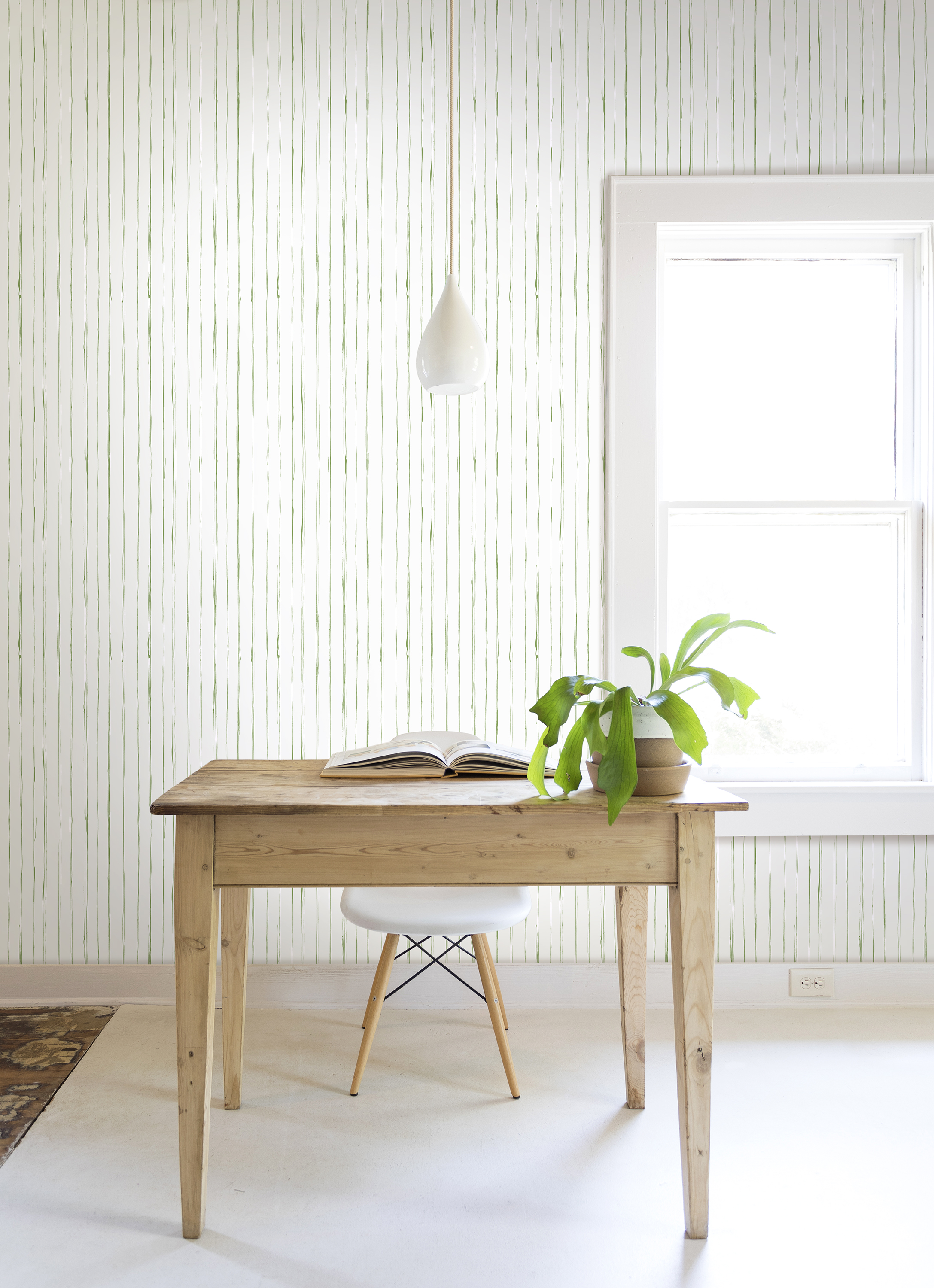 Wallpaper Room - Watery Green Stripes-2.jpg