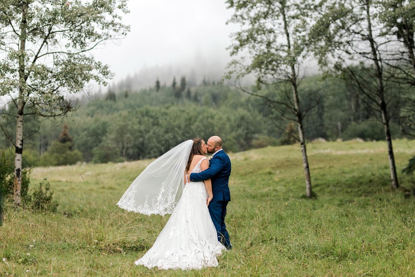 We celebrated Rachel &amp; Braden&rsquo;s wedding yesterday in Burns Lake! The ceremony poured rain but it cleared up just in time for their portraits. We took their bride and groom portraits on Braden&rsquo;s family farm. The farm had beautiful roll