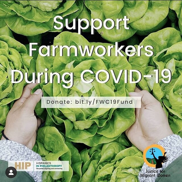 Please please please head on over to @behipgive and donate to Justice for Migrant Women and other farmworker-serving organizations that are raising immediate funds to help keep farmworker families safe from COVID-19 as they work to FEED us! ⛓ in bio.