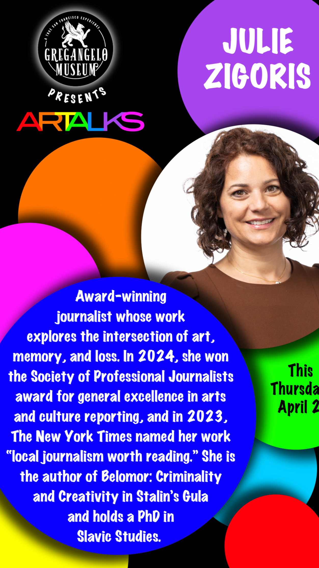 ARTALKS Book Talk at the Gregangelo Museum in San Francisco 