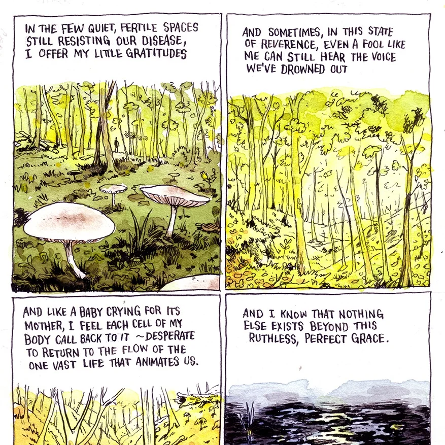 As a cartoonist, my work inhabits a (rare) niche outside the medium's more orthodox genres -- sequential art allows me to tap intimate liminal spaces which more formal media either can't or won't access. I've embraced gallows humor, a lifelong frien…
