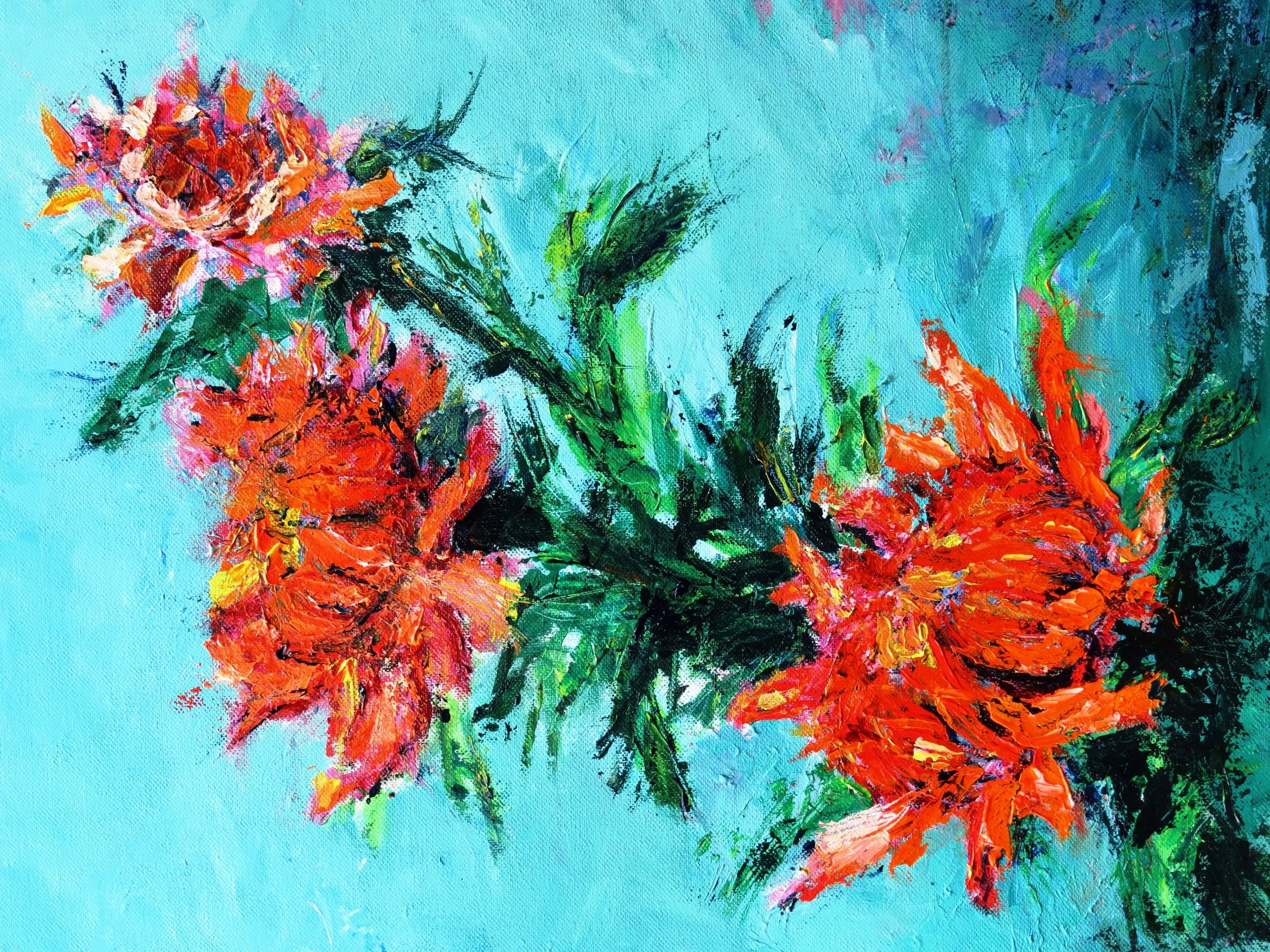 Chrysanthemum, Orange Mum