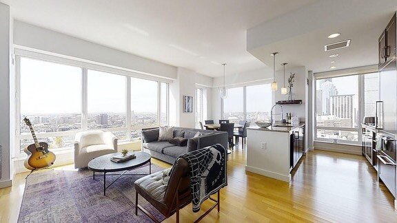 Just listed! Rarely available, southwest facing corner unit at The Clarendon. This 2 bed | 2.5 bath home  boasts sweeping views of Back Bay and the South End. Offered at $8,750/mo. DM us for a virtual tour!