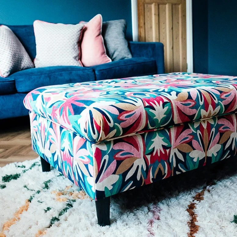 Having had a numerous occasions where we couldn&rsquo;t find the right foot stool we decided to design and create our own. 

We offer a choice of leg shape, size and finish, plus a vast selection of suitable fabrics, with the options to add trims, st