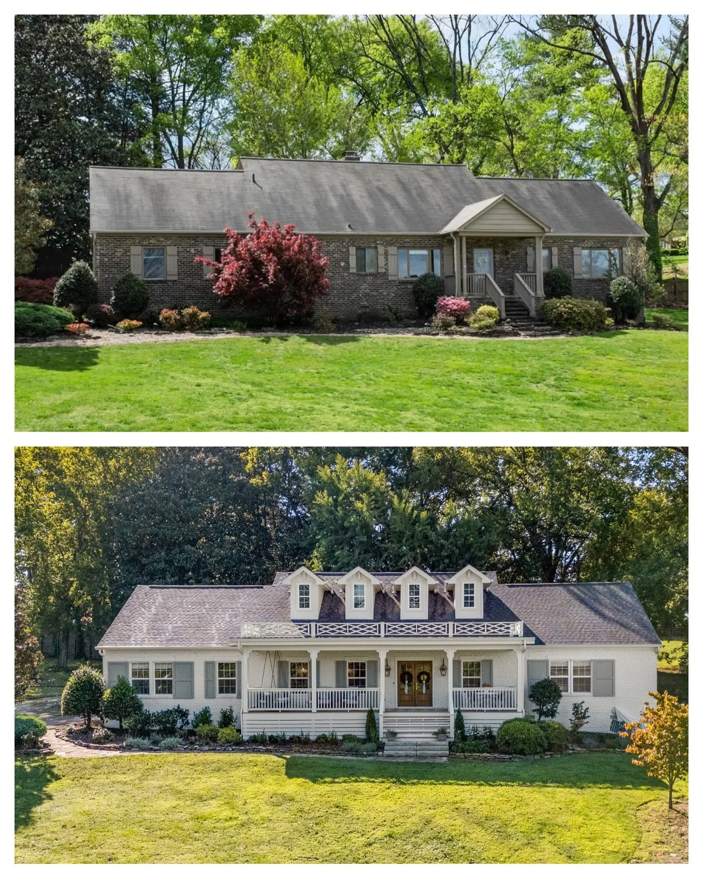 Check out this amazing before and after on this remodel we did in 4 months. Contact us at hello@stevenscustomhomesllc.com #remodel #remodeling #customhomes #interiordesign #knoxville #paradeofhomes