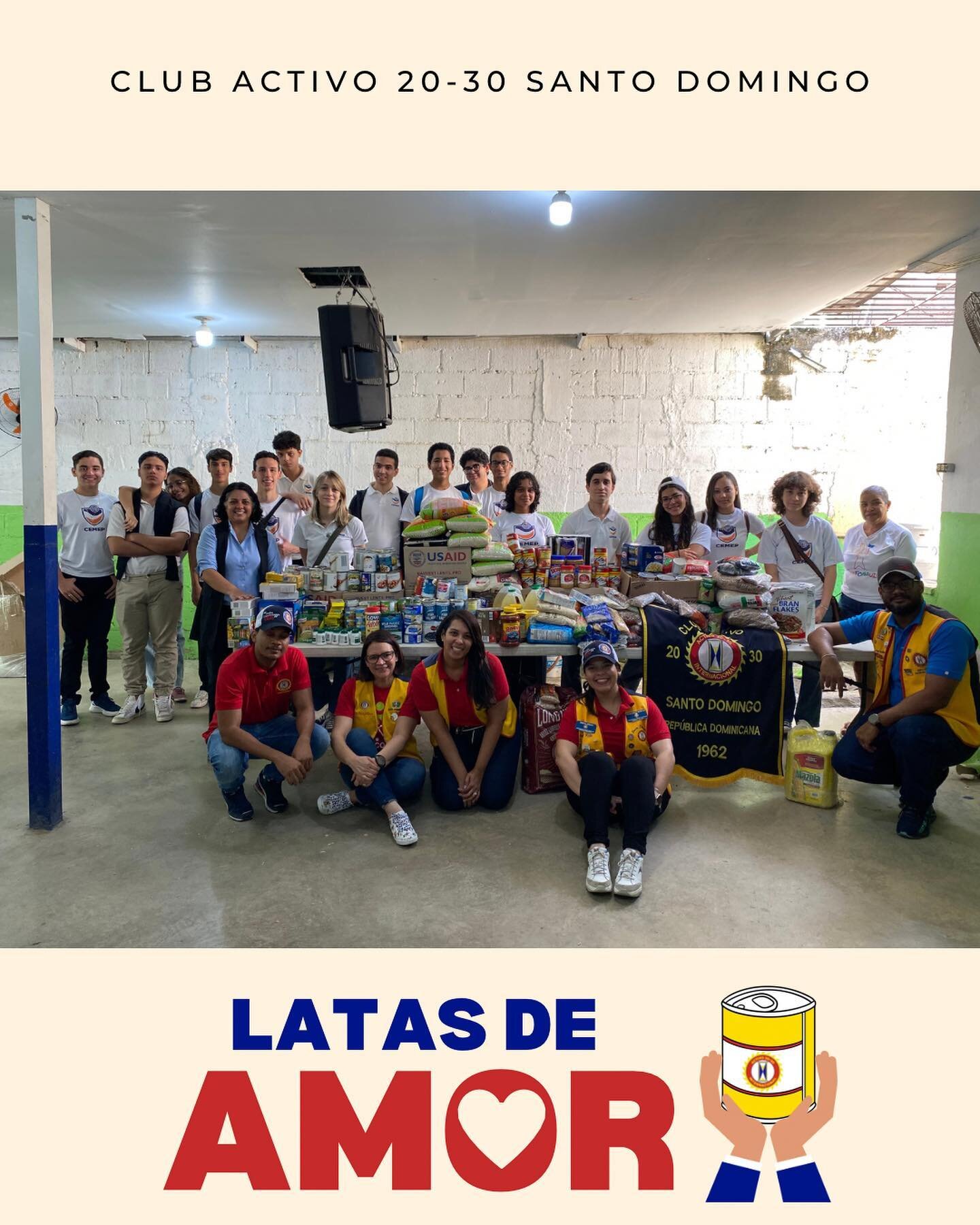 Latas de Amor 2023 &hearts;️🥫
Los d&iacute;as 4 y 11 de marzo estuvimos en el Proyecto Bienvenido &ldquo;Dale de Comer&rdquo; ubicado en Manoguayabo haciendo entrega de alimentos enlatados y no perecederos para beneficiar a m&aacute;s de 200 ni&ntil