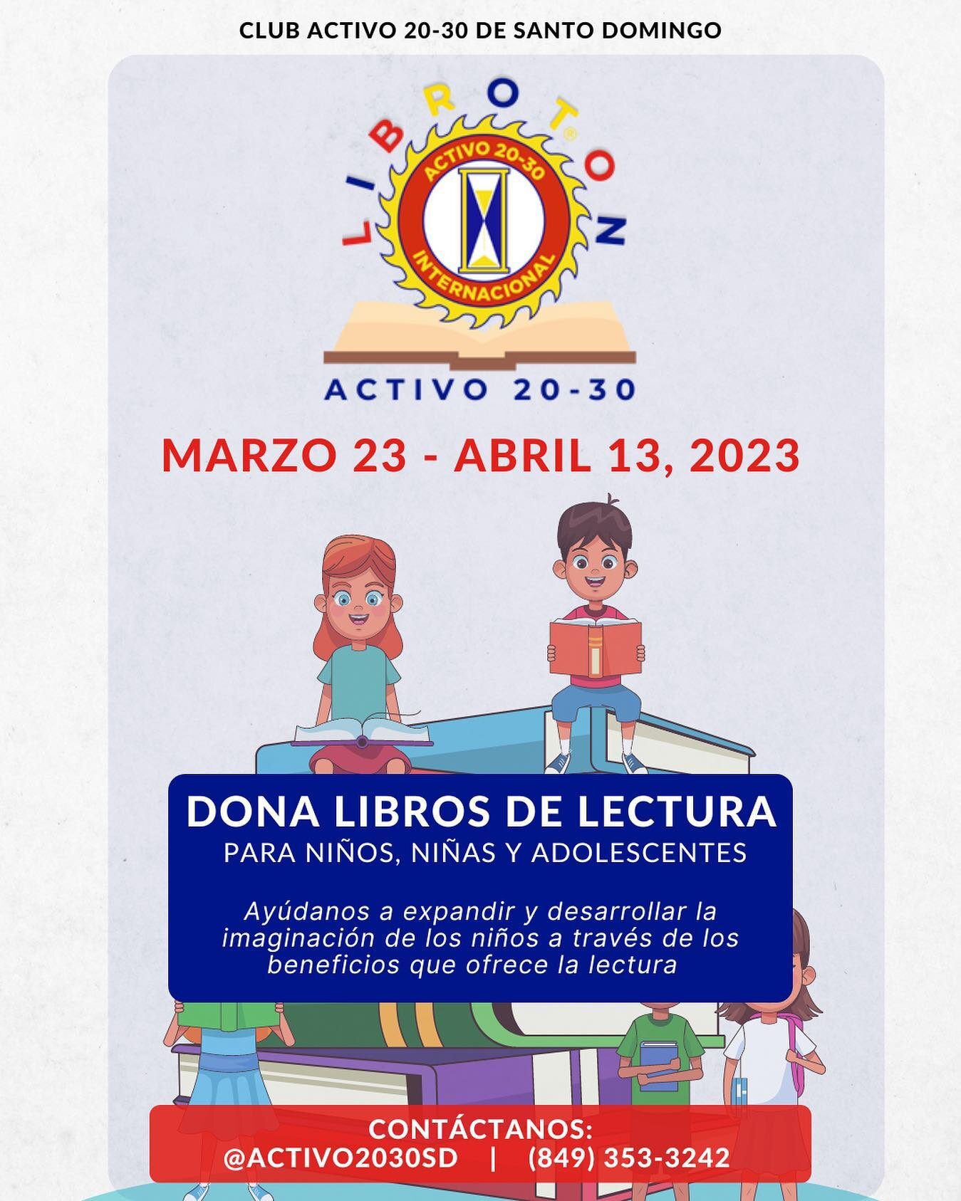 &iexcl;Estamos recibiendo donaciones de libros de lectura para ni&ntilde;os, ni&ntilde;as y adolescentes!

La lectura beneficia a la formaci&oacute;n intelectual, social y emocional de los ni&ntilde;os y ni&ntilde;as, pues le permite desarrollar su i