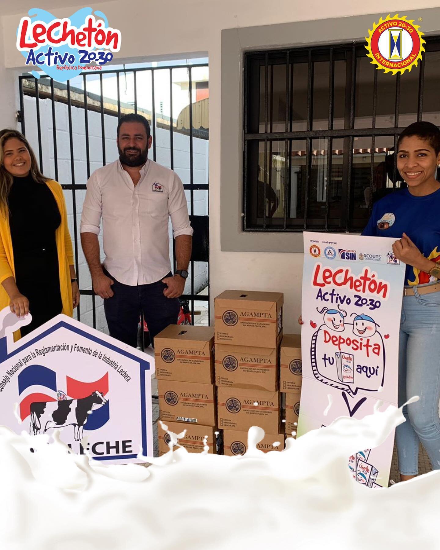 Lechet&oacute;n Activo 20-30 🥛🐮&hearts;️
Gracias a la leche colectada en los supermercados y las colectas internas en las distintas empresas que nos apoyaron logramos beneficiar los ni&ntilde;os y ni&ntilde;as de:
6 de diciembre:
Hogar Theoparvos -