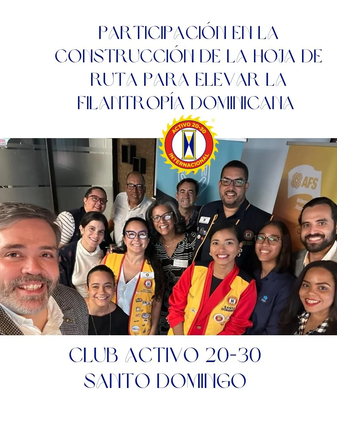 Participación en la Construcción de la Hoja de Ruta para Elevar la Filantropía Dominicana ✨
El Club Activo 20-30 de Santo Domingo tuvo el honor de participar junto a @afsdom en un importante espacio de diálogo y colaborac
