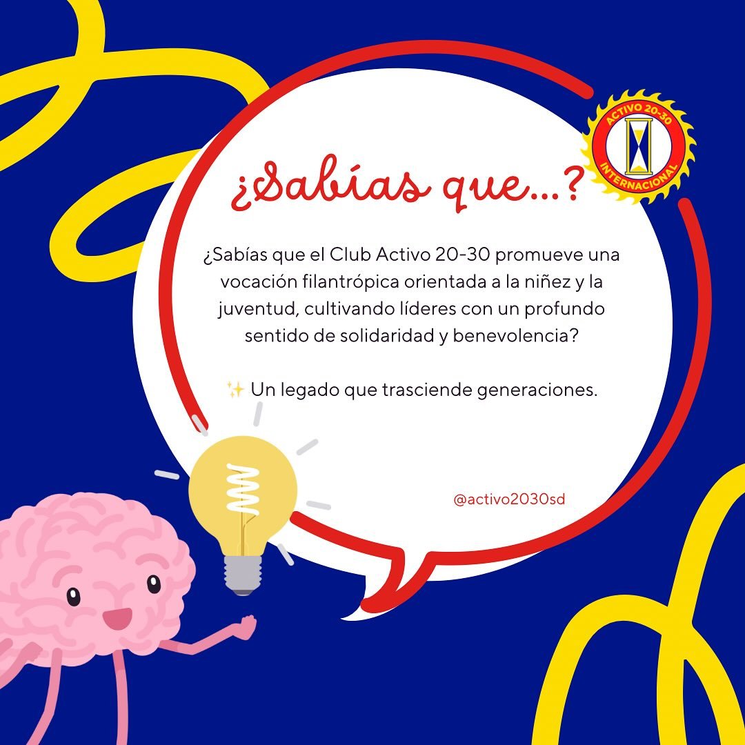 ✨ &iquest;Listo para ser parte de algo m&aacute;s grande?

En el Club Activo 20-30 transformamos la solidaridad en acci&oacute;n y la benevolencia en impacto real. Aqu&iacute;, cada proyecto es una oportunidad para crecer, servir y liderar.

💛 Si ti