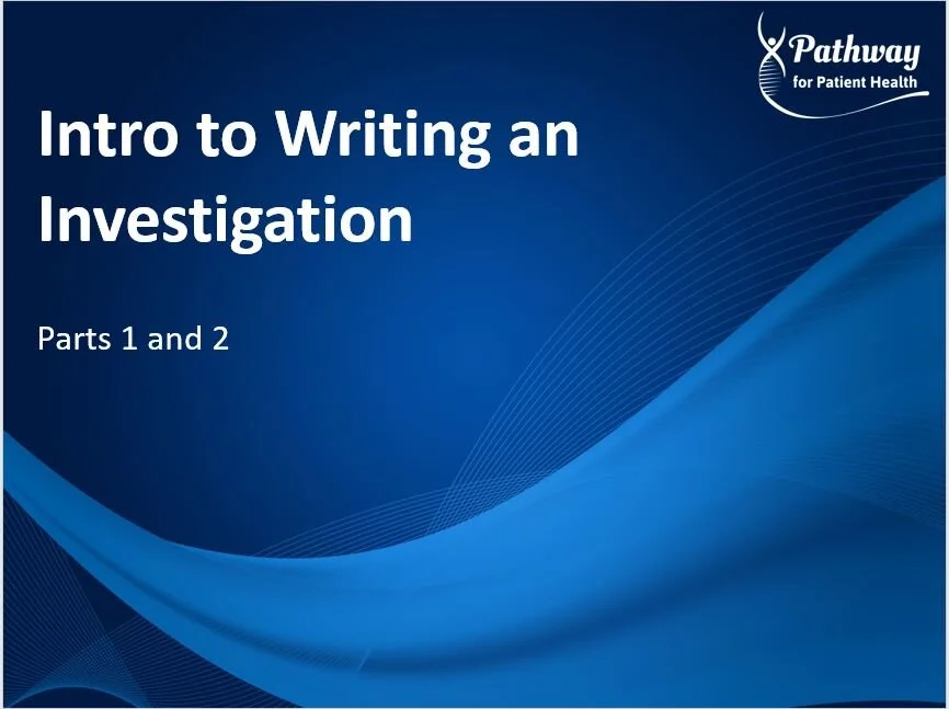R10:  Intro to Writing an Investigation - Parts 1 and 2