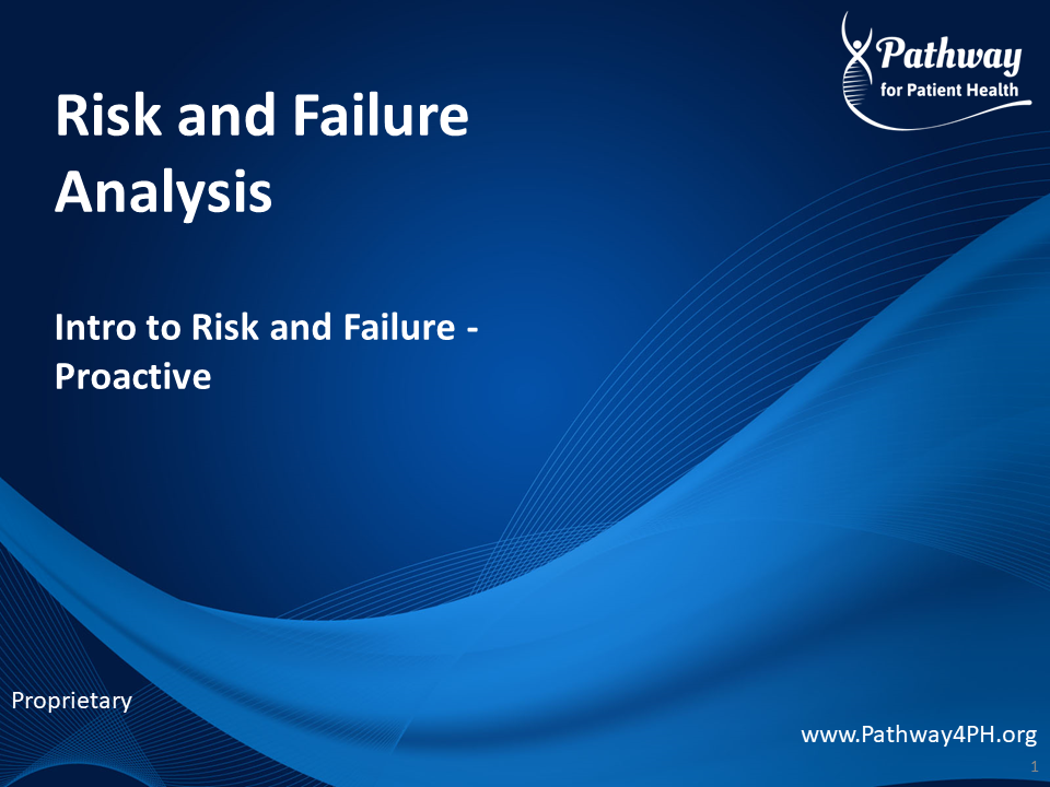 R01:  Intro to Risk and Failure - Proactive (Multi)