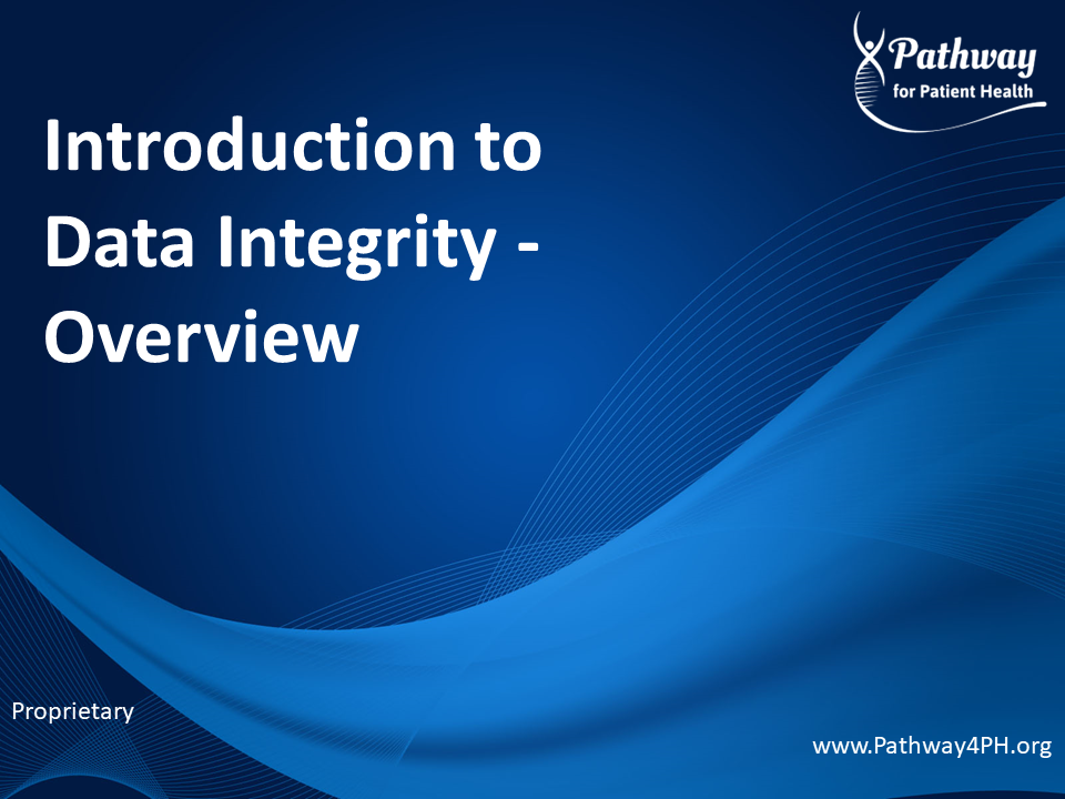 Class 2b:  Introduction to Data Integrity - Overview