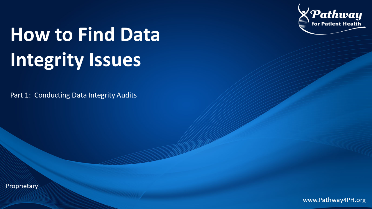 Class 4a:  How to Find Data Integrity Issues - Part 1