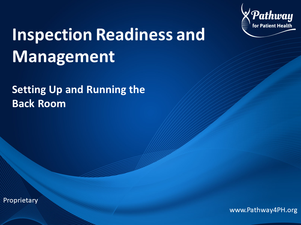 INSP04a:  Inspection Readiness and Management - Setting Up and Running the Back Room