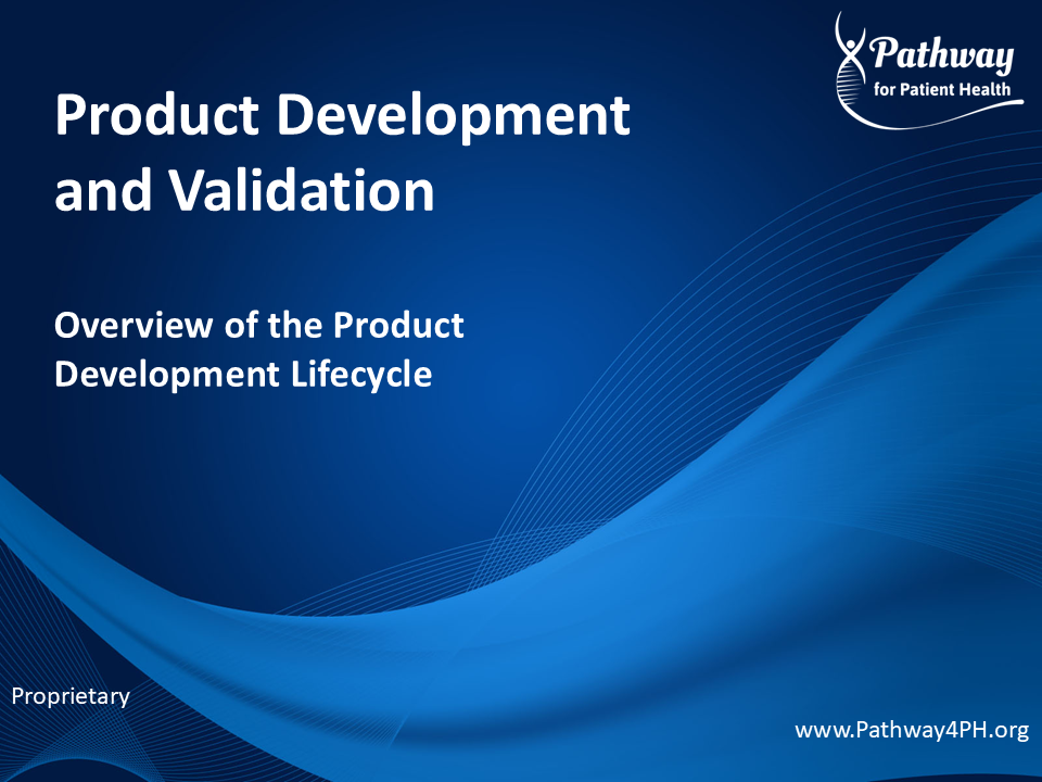 PV01 - Overview of the Product Development Lifecycle