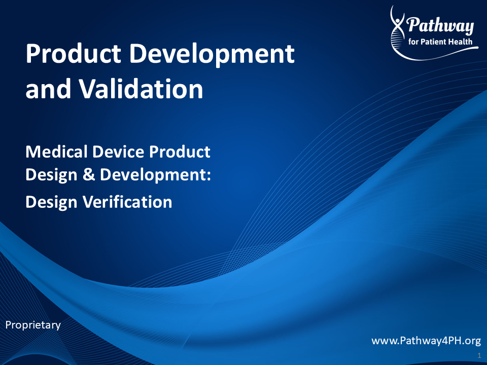 PV18 - Medical Device Design & Development - Design Verification
