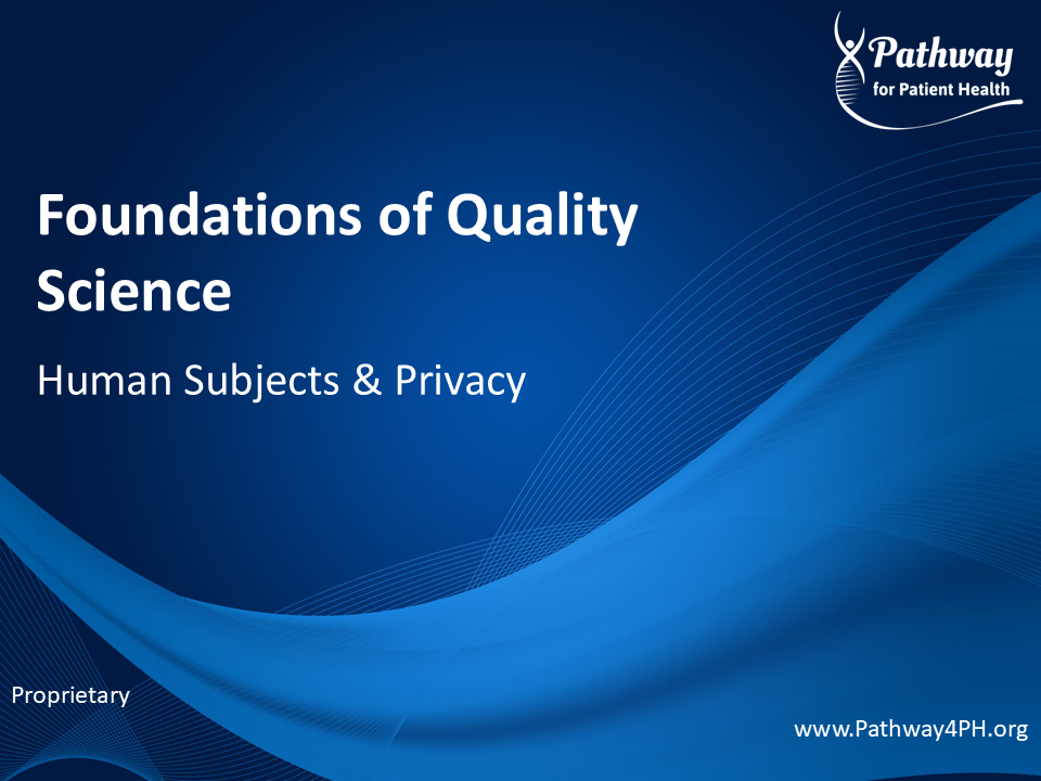 F10a - Human Subjects and Privacy (Multi)