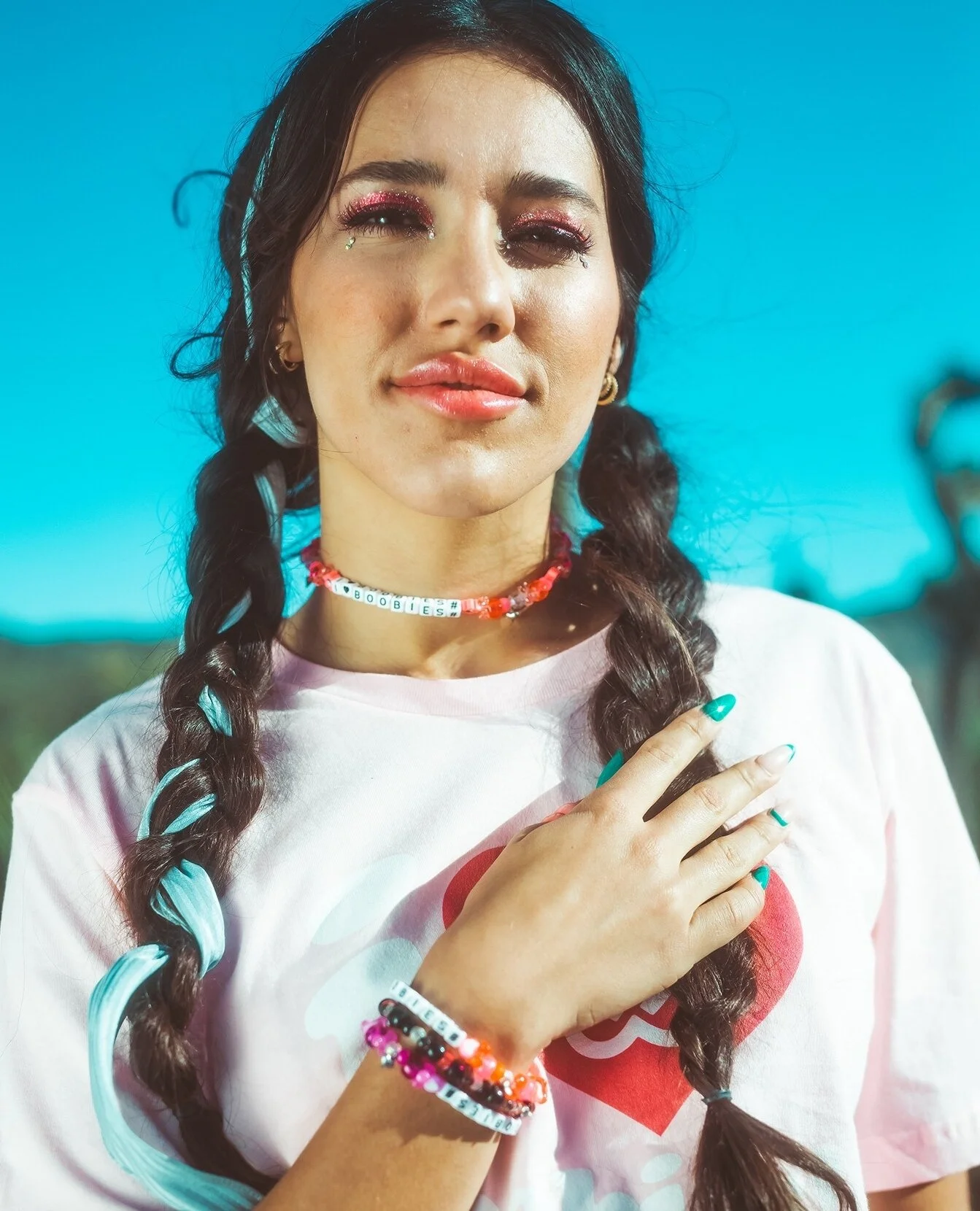 💎 i love boobies! beaded bracelets and choker necklaces? Say less!⁠
⁠
🎁 Shop this limited collection by Kandi Cult now through our IG shop. ⁠
⁠
👀 Great as stocking stuffers and holiday gift toppers while also spreading the message of prevention an