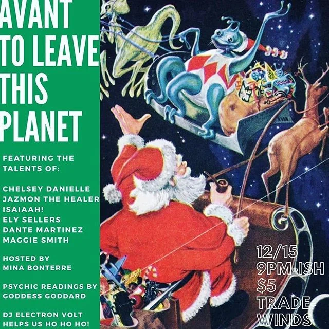 ✨🎄✨#Tarot readings TONIGHT at @avanttoleavethisplanet #XMAS extravaganza of epic capitalistic proportions. IF YOU DONT GIVE US YOUR MONEY YOUR LOVED ONES WILL BE DISAPPOINTED. The 25th is my birthday so be sure to throw some salt in my wounds. #stig