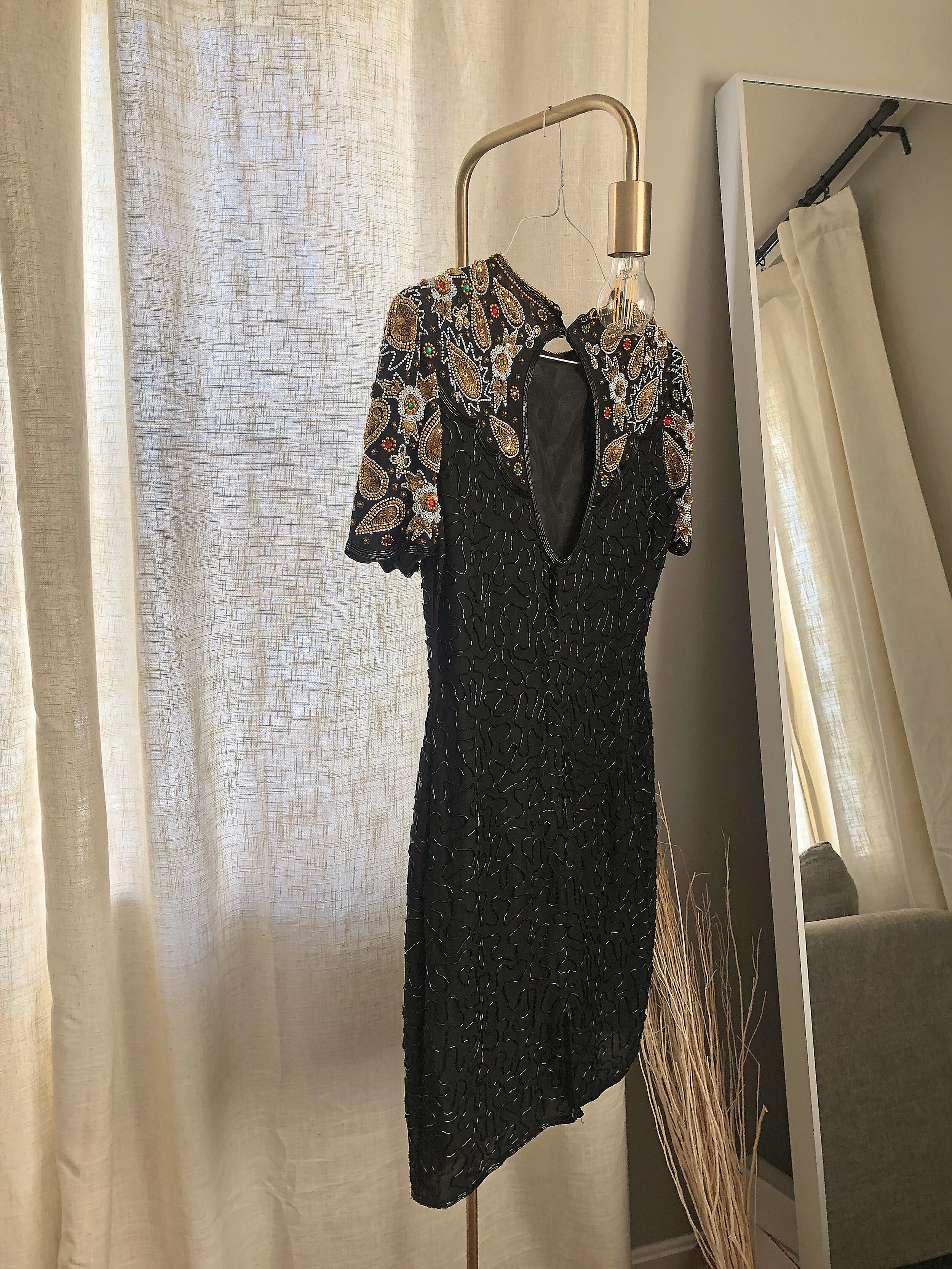 Vintage Stenay Beaded Cocktail Dress 