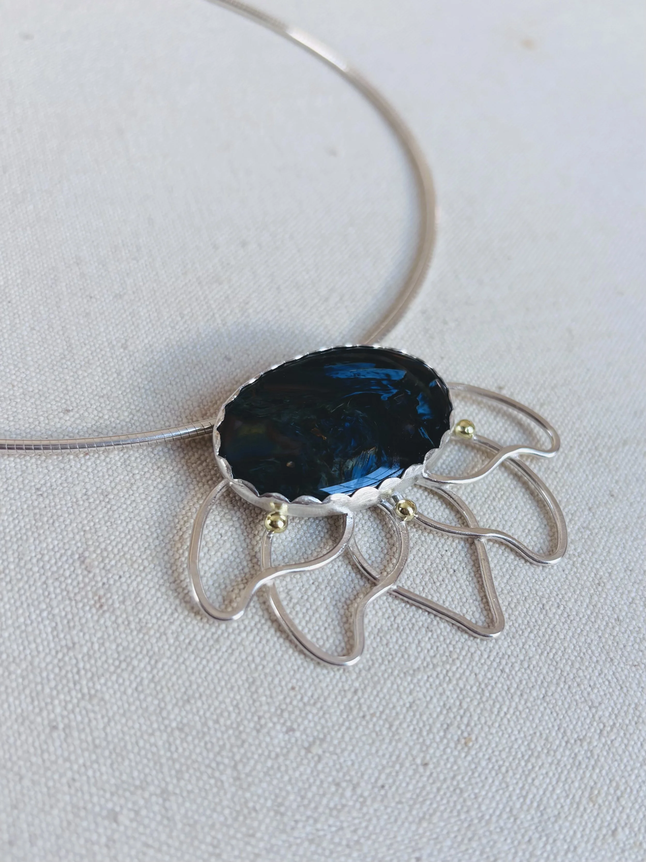 Petersite "Sun Flower" Necklace