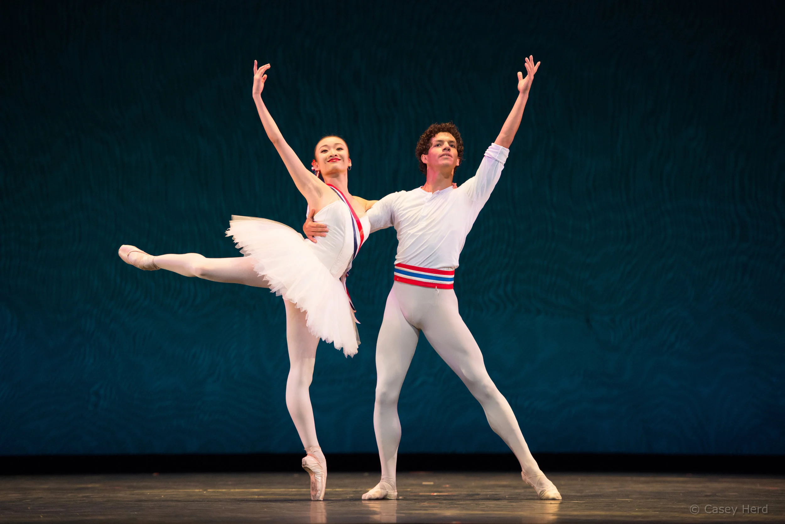 English National Ballet principal dancer Isaac Hernandez of Mexico with Birmingham Royal Ballet Principal dancer Yaoqian Shang of China.