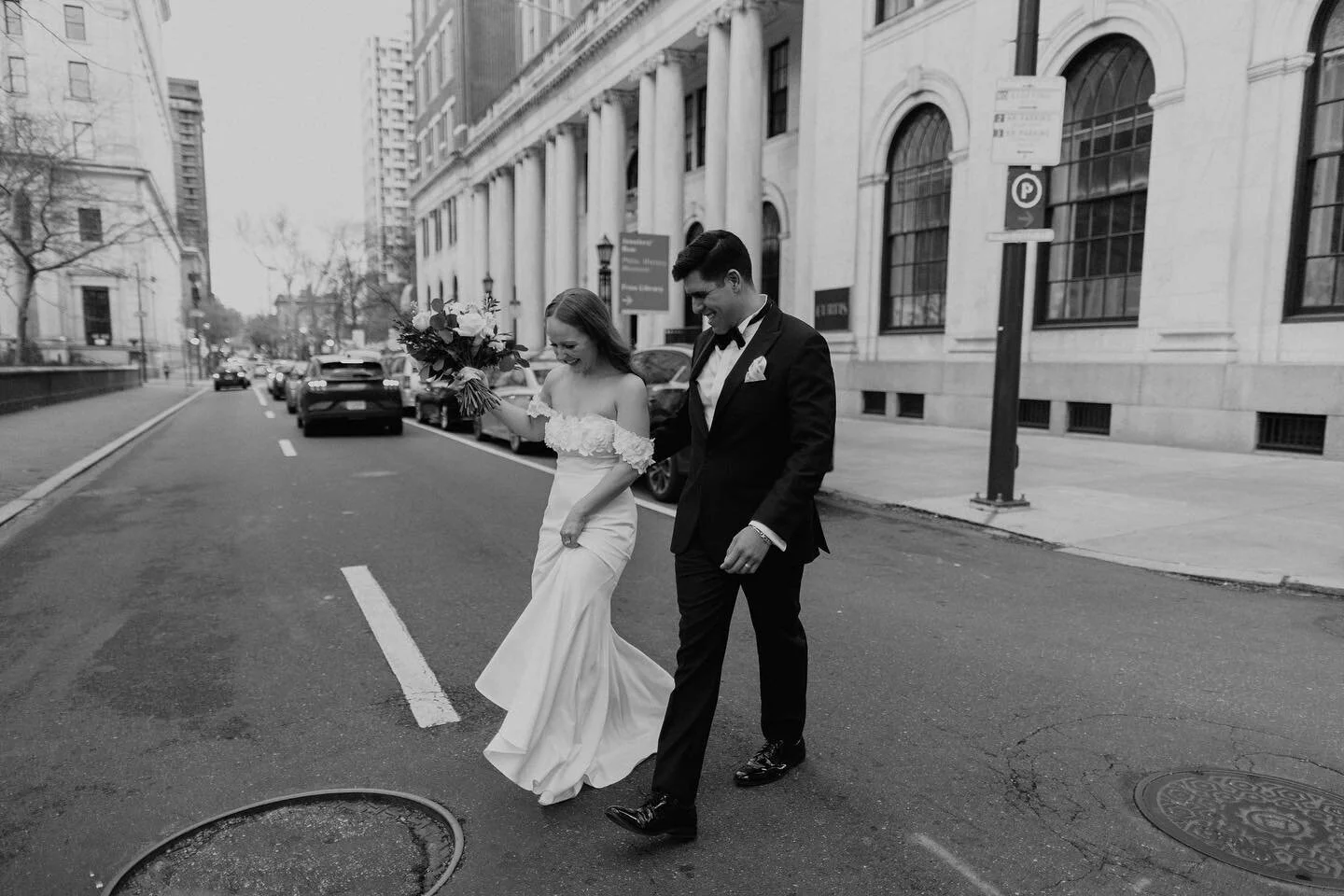 Yesterday! A perfect start to April. Abby and Julian married in downtown Philadelphia 🤍
The vendors —
Venue - @thecurtisatrium
Hair - @hairby_roxbg
Makeup - @alexandriaquici
Wedding Dress - @bhldn
Reception Dress - @nadinemerabibridal
Suits -