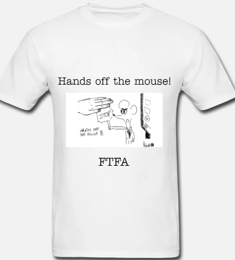 Hands Off the Mouse - White