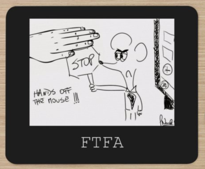 Hands Off the Mouse - Mouse pad