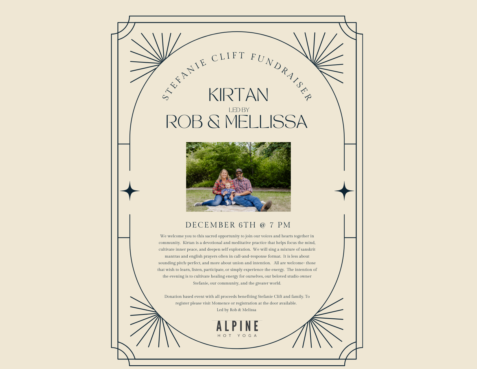 Stefanie Clift Fundraiser: Kirtan led by Rob &amp; Melissa