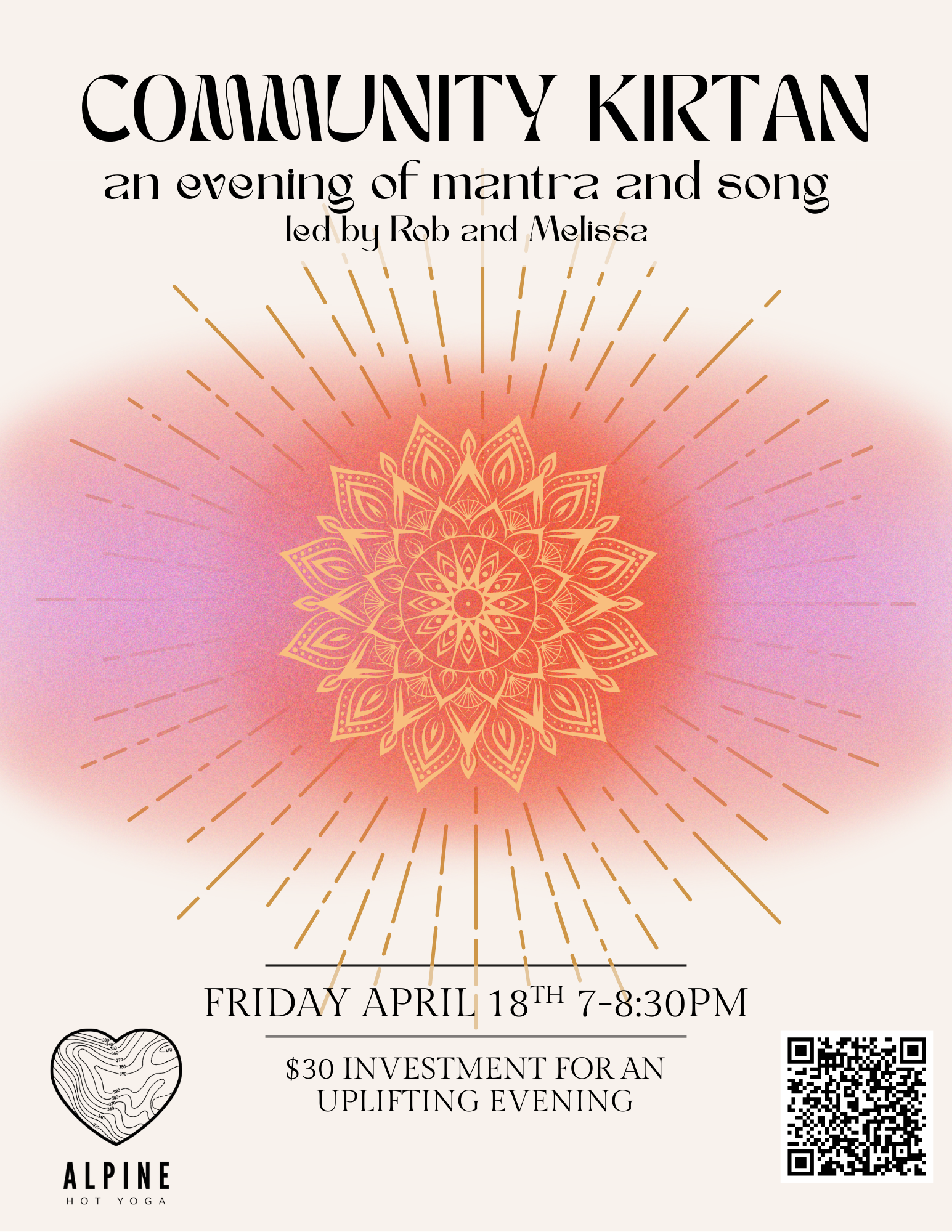 Kirtan led by Rob &amp; Melissa 