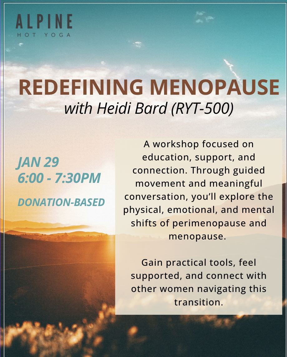 Redefining Menopause Workshop with Heidi Bard