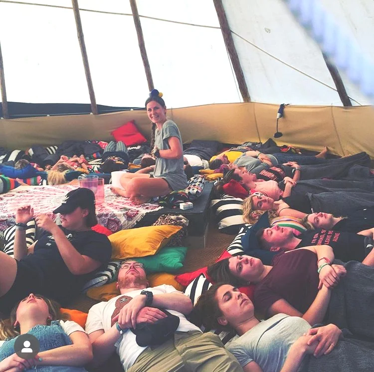 Transformational group sessions at Glastonbury Festival 2019 courtesy of new wellbeing area Humblewell